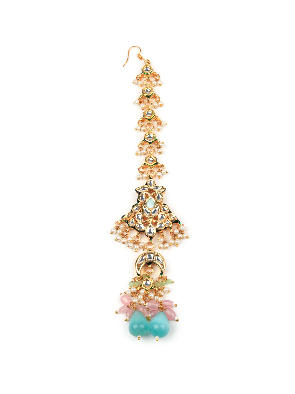 Odette Women Gorgeous Sea Green Double Sided Choker Neckpiece - Image 5