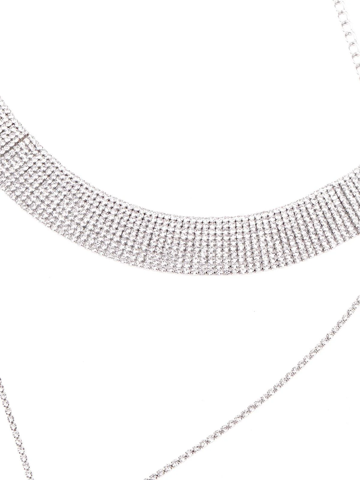 Odette Women Silver Metal Statement Necklace - Image 6