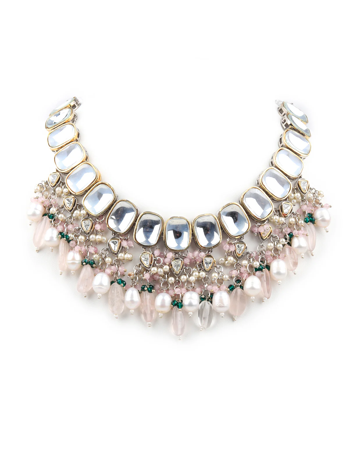 Odette White Choker Kundan Set For Women - Image 5