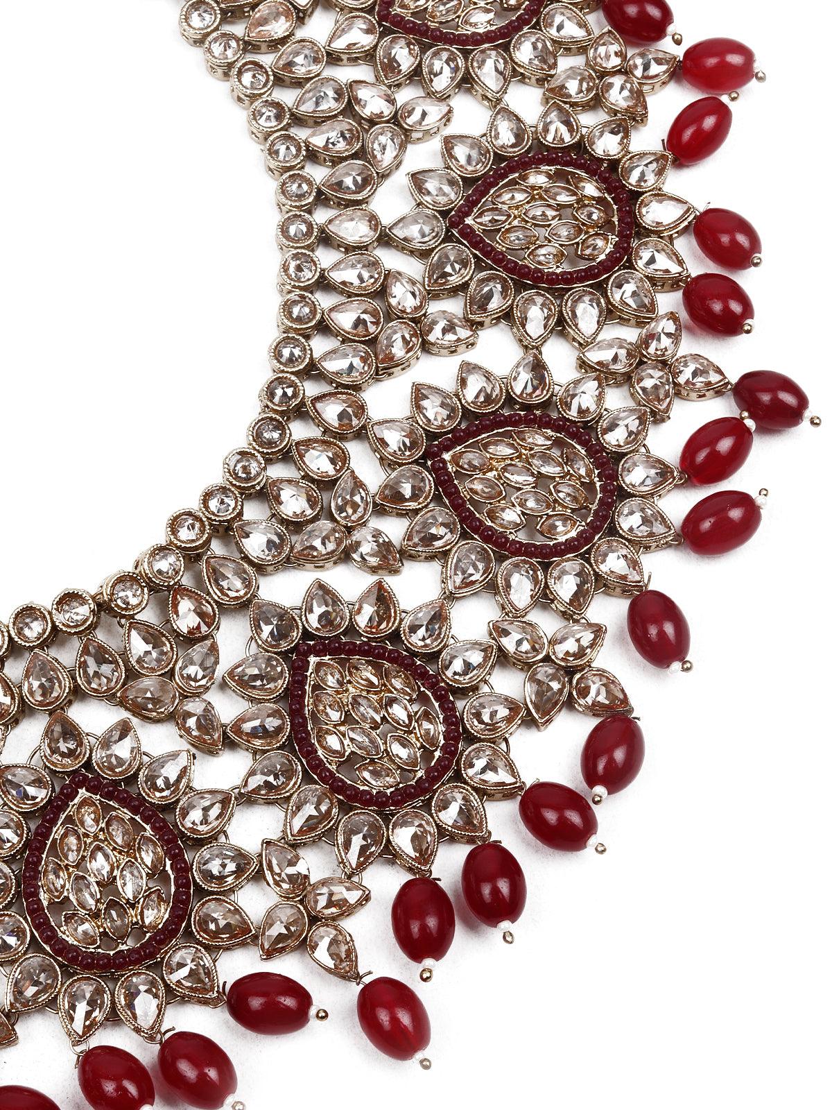 Odette Women Granduer In Kundan Choker Set - Image 5