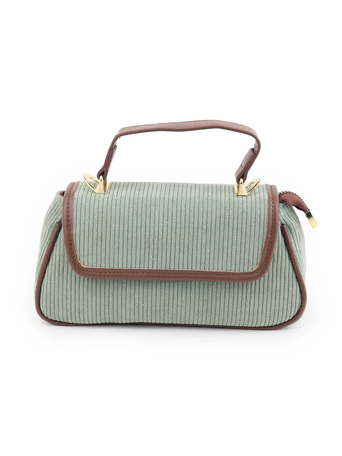 Odette Women Green And Brown Textured Handbag - Image 4