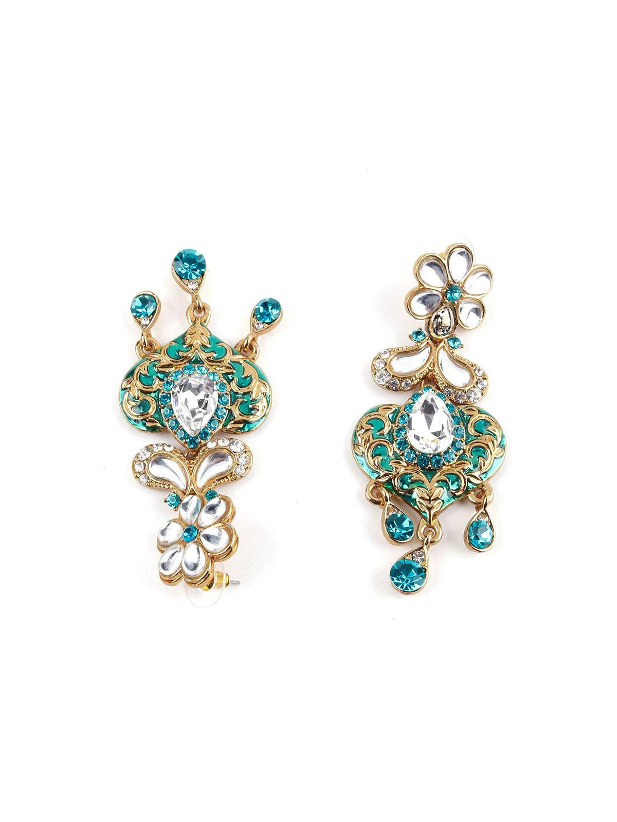 Odette Women And White Kundan Heart Choker Set - Image 4
