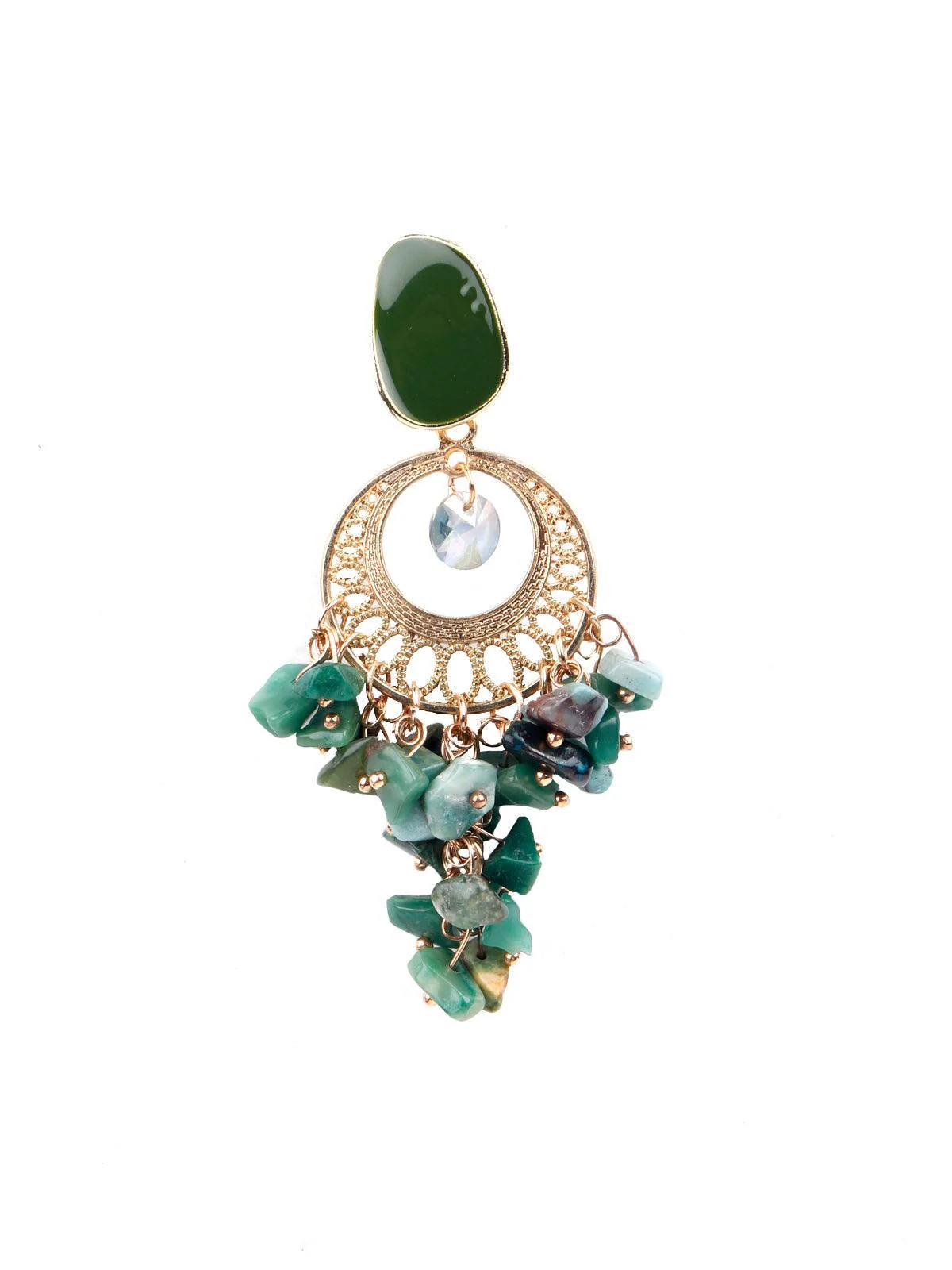Odette Women Green Clustered Earrings - Image 4