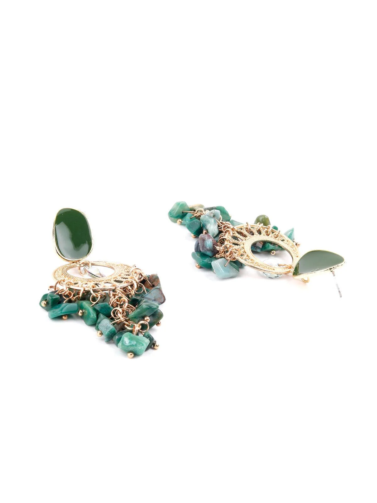 Odette Women Green Clustered Earrings - Image 6