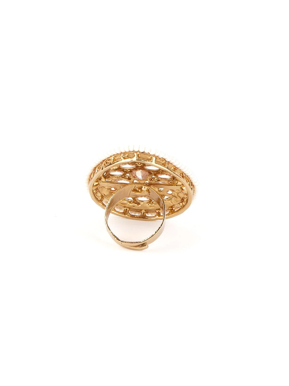 Odette Women Green Drop Shape Finger Ring - Image 5