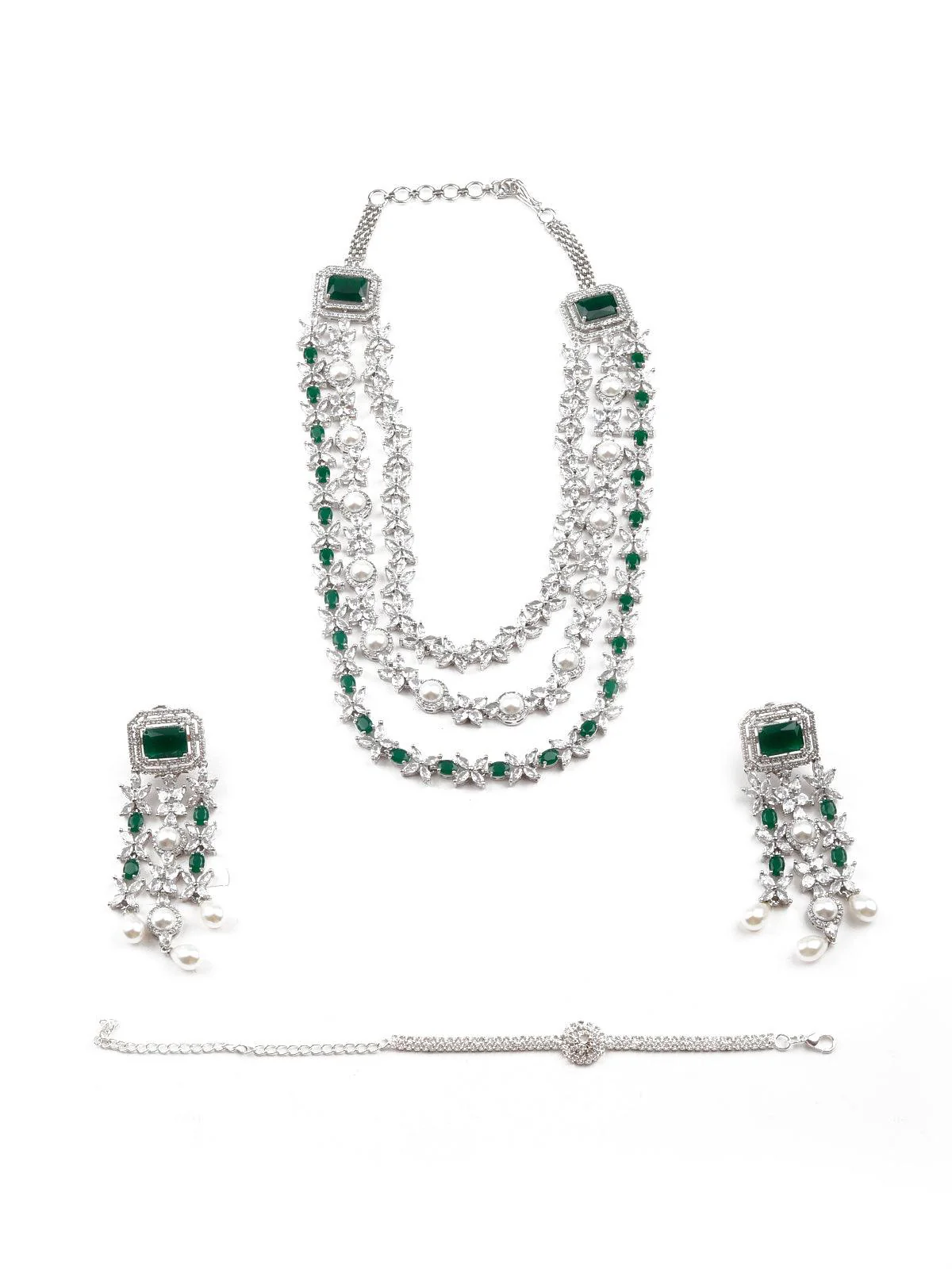 Odette Green Elegant Necklace Set For Women - Image 3