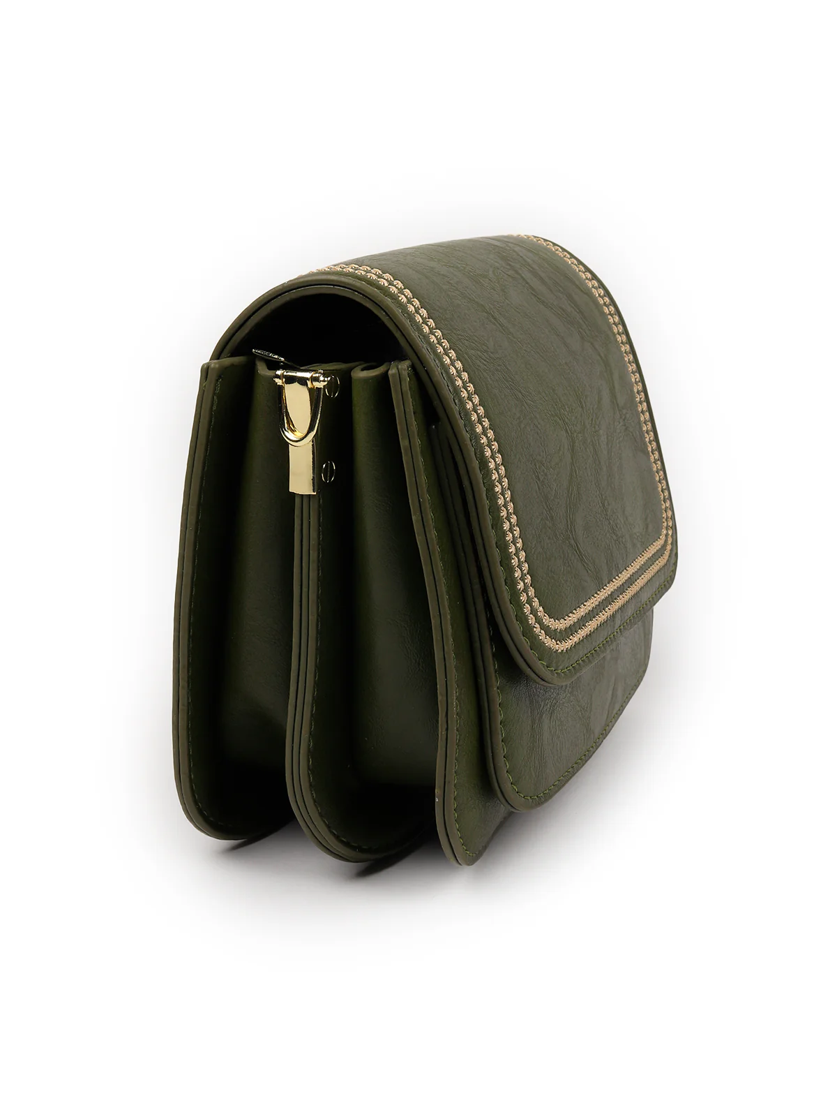 Odette Women Green Embroidered Formal Clutch - Image 4
