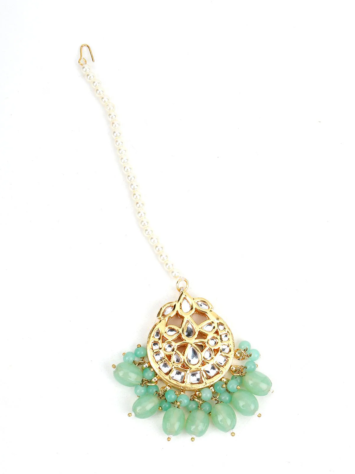 Odette Women Green Pearl Choker Necklace - Image 6