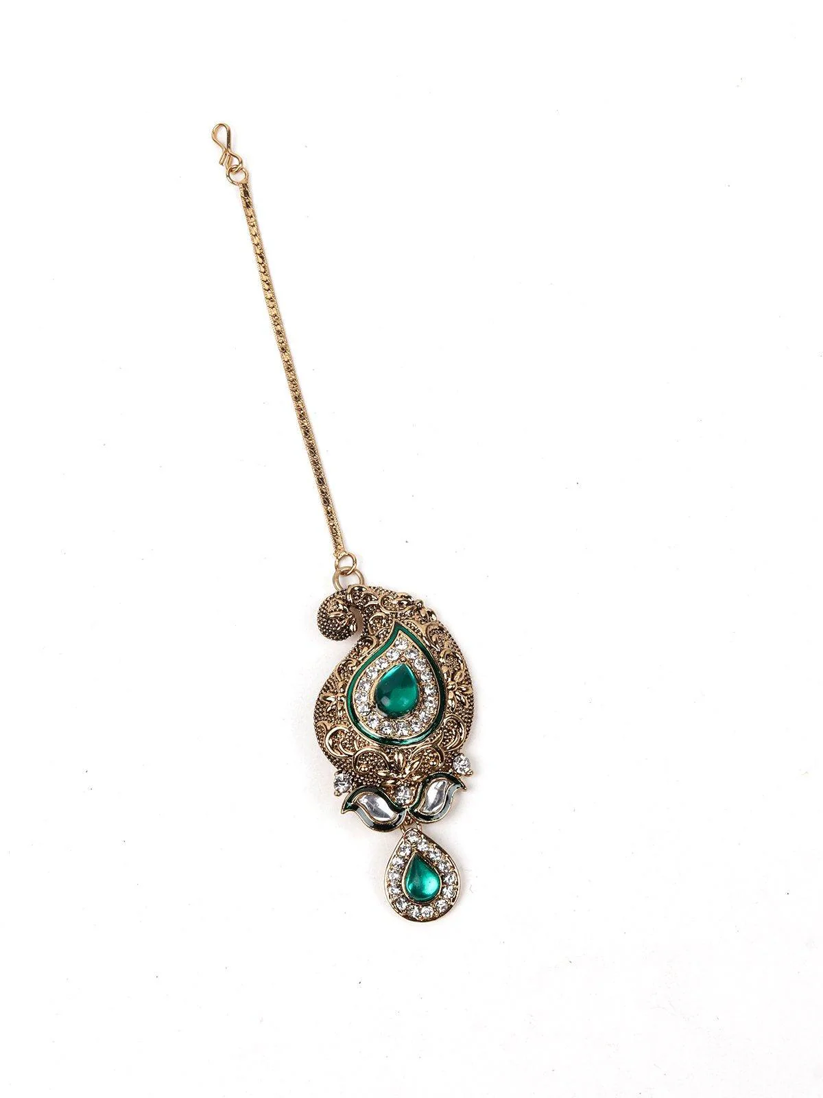 Odette Women Green Metal Necklace - Image 4