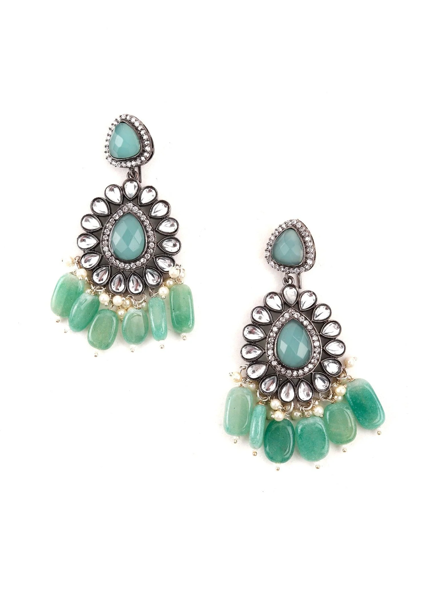 Odette Women Green Trendy Necklace Set - Image 5