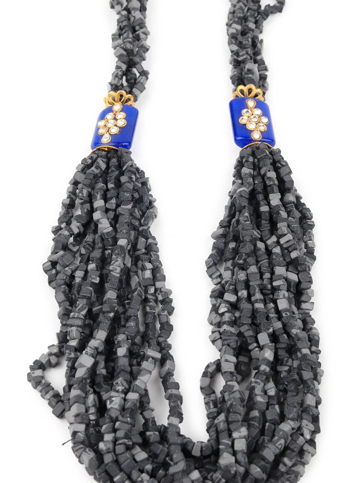 Odette Women Grey And Black Mixed Beads Necklace - Image 5
