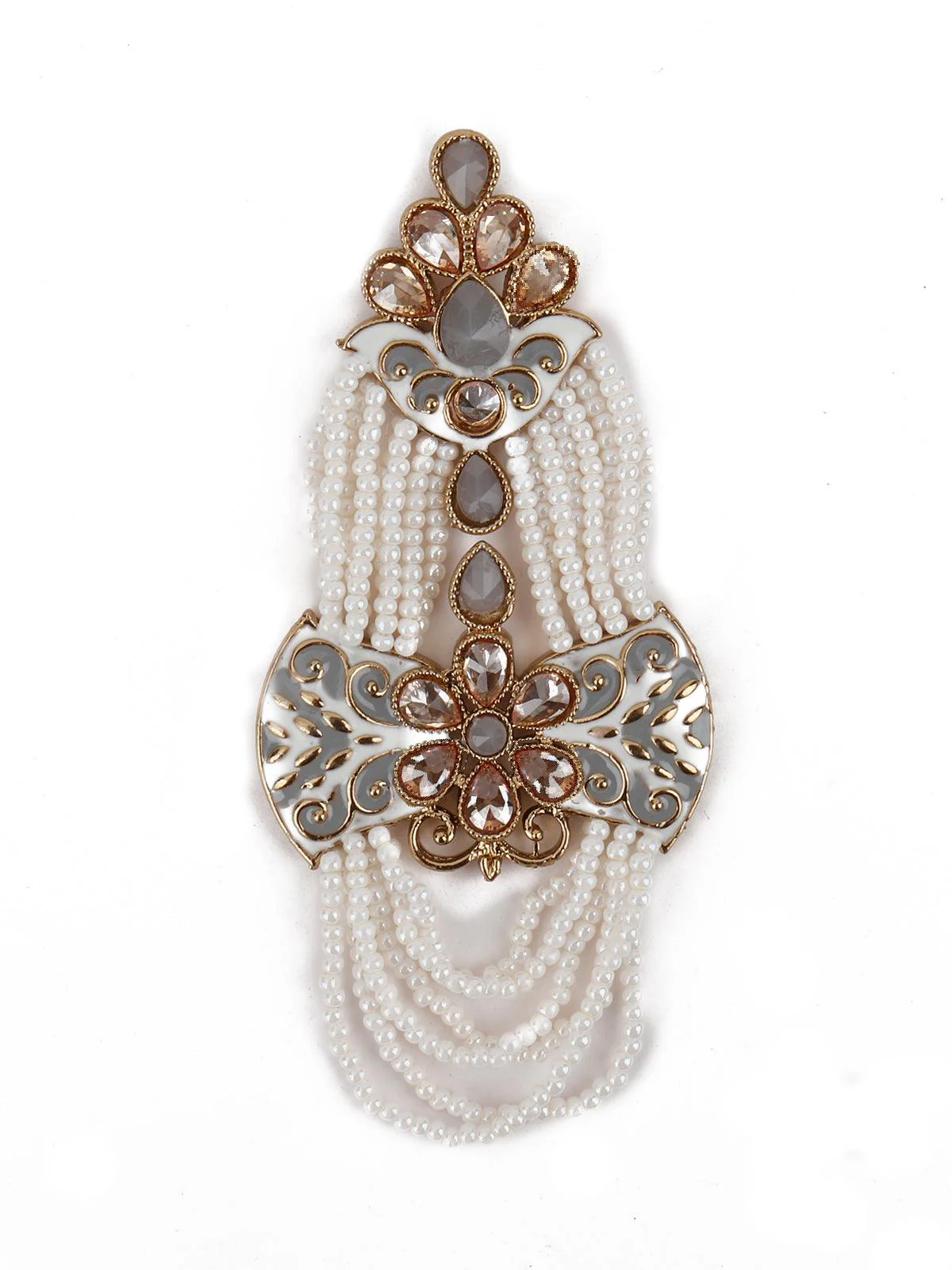 Odette Women Grey Beautiful Unique Dangle Earrings! - Image 5