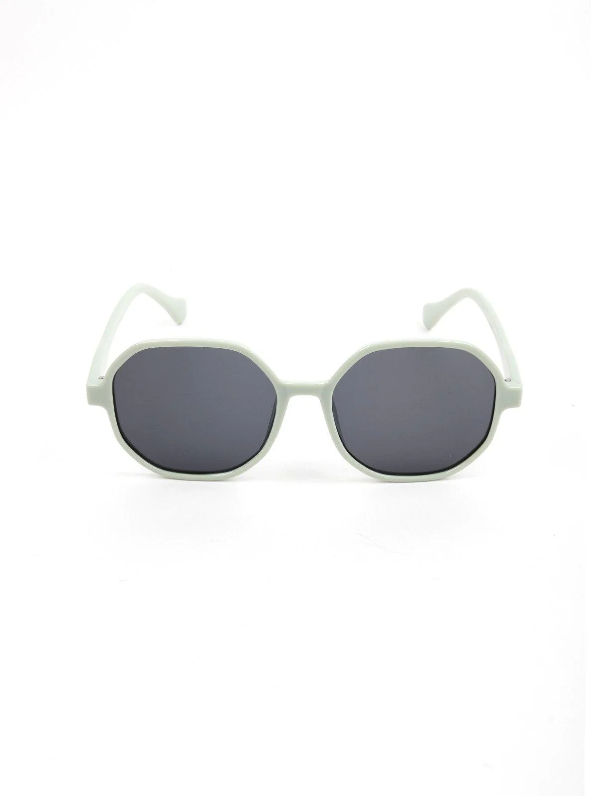 Odette Women Grey Frame Black Metal Lens Sunglasses - Image 3