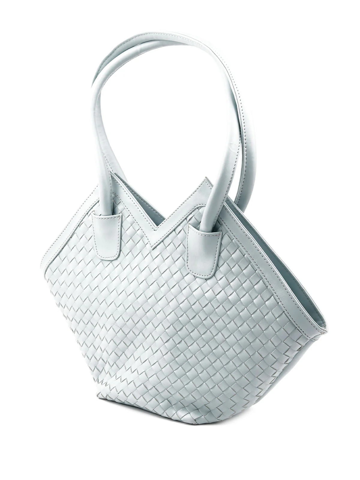 Odette Women Grey Patterned Hand Bag - Image 4