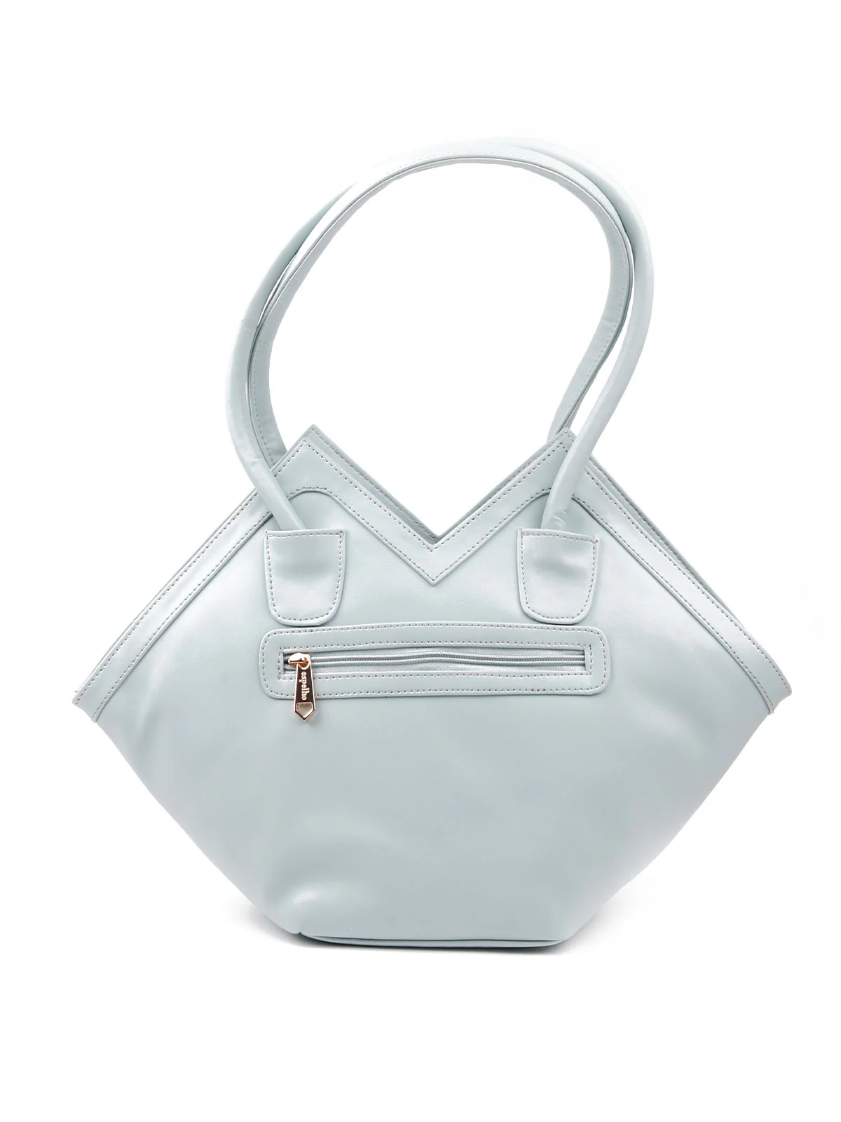Odette Women Grey Patterned Hand Bag - Image 5