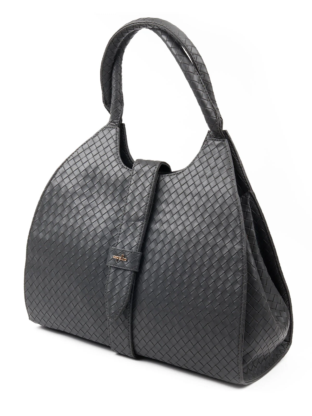 Odette Women Grey Patterned Spacious Tote Bag - Image 4