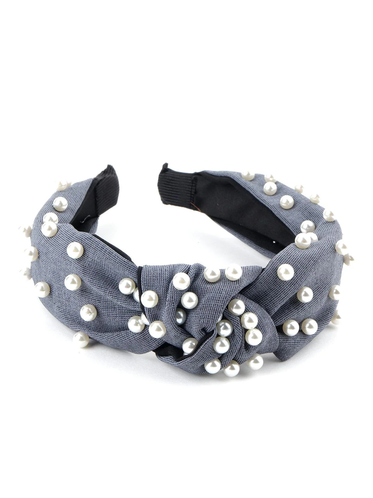 Odette Women Grey Pearly Touch Hairband - Image 3