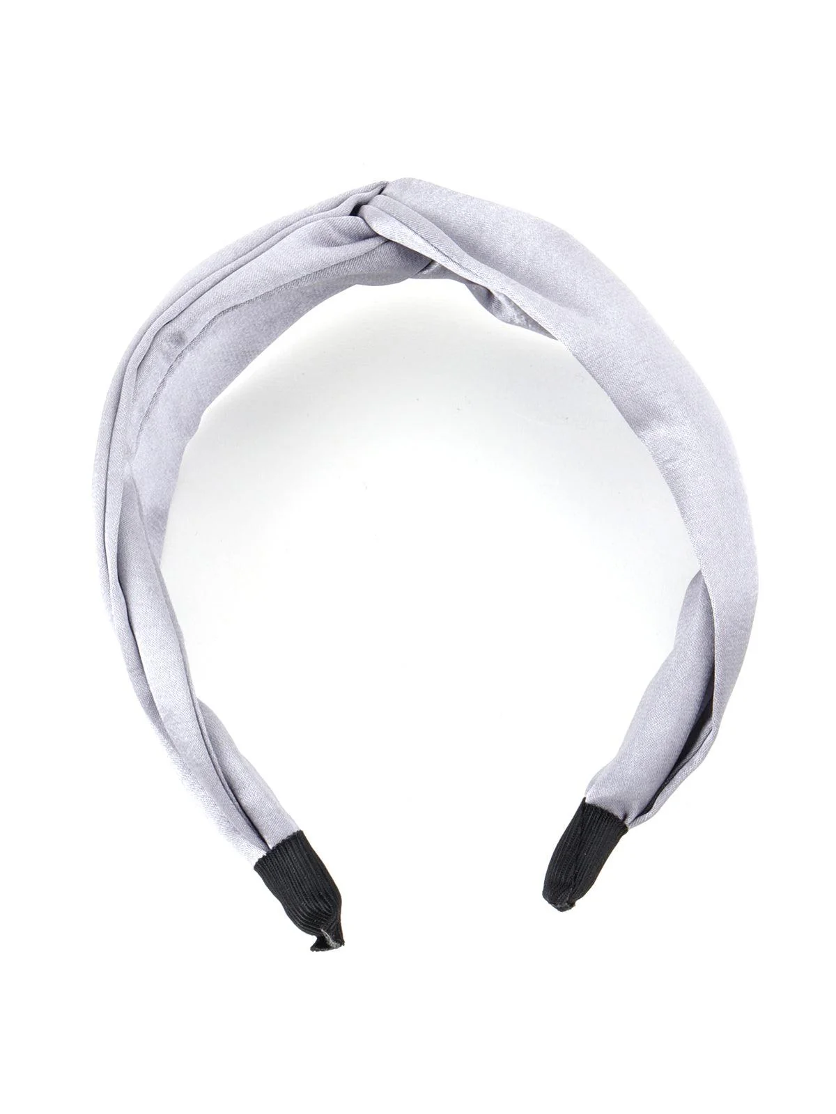 Odette Women Grey Shiny Simple Hairband - Image 3