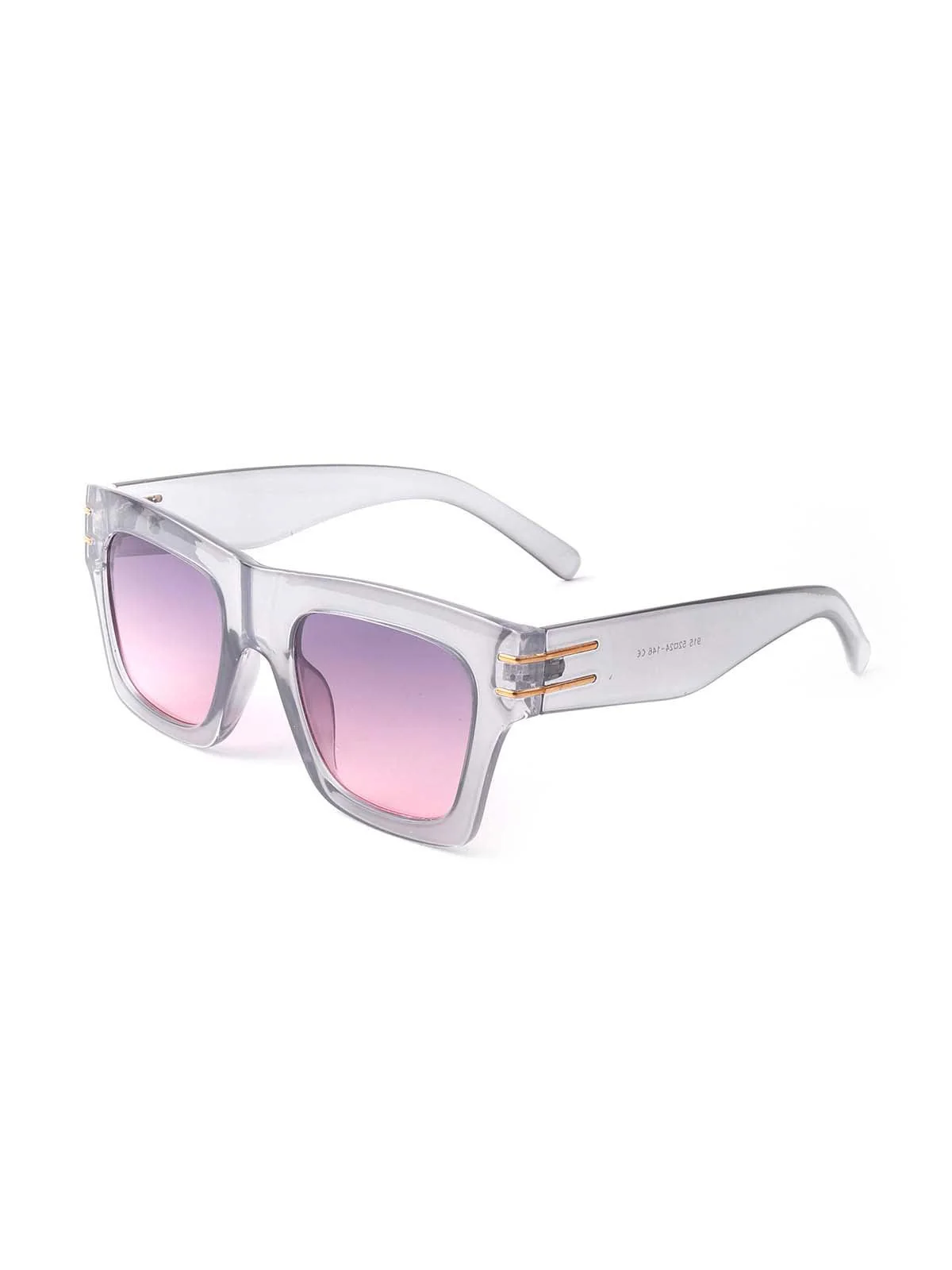 Odette Women Grey Transparent Oversized Sunglasses - Image 3