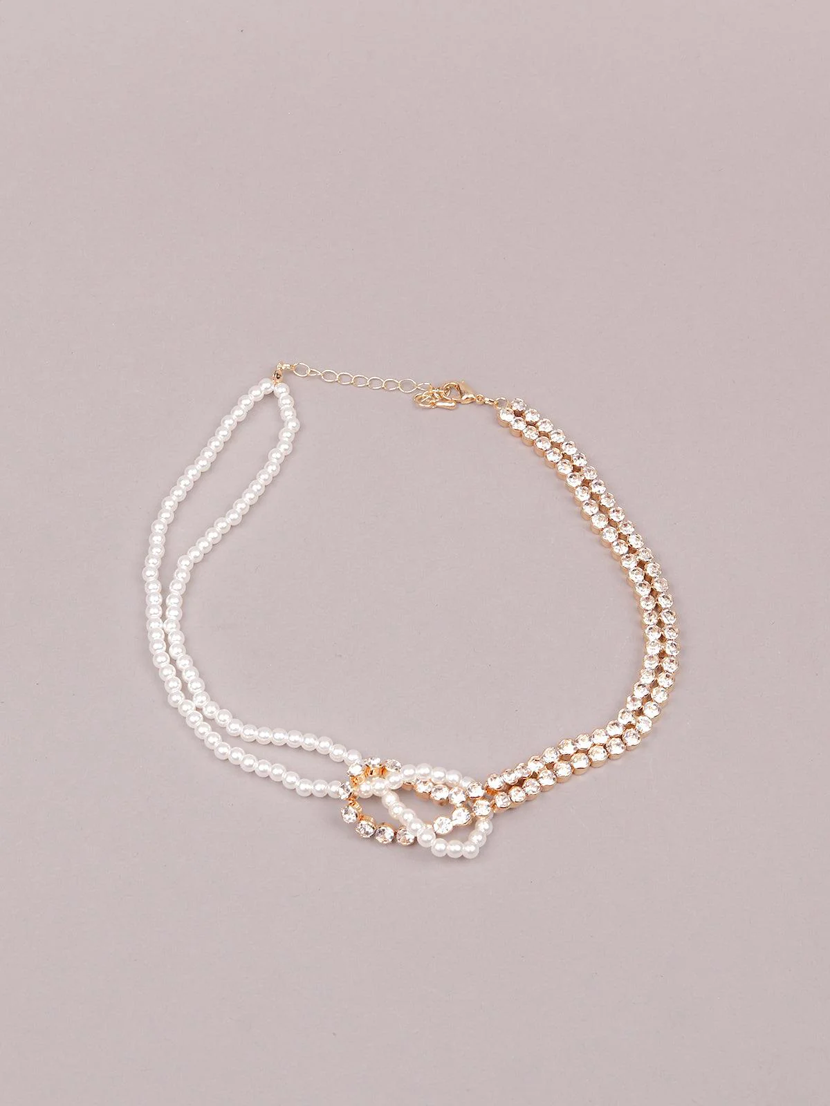 Odette Women Gold Studded Metal Necklace - Image 2