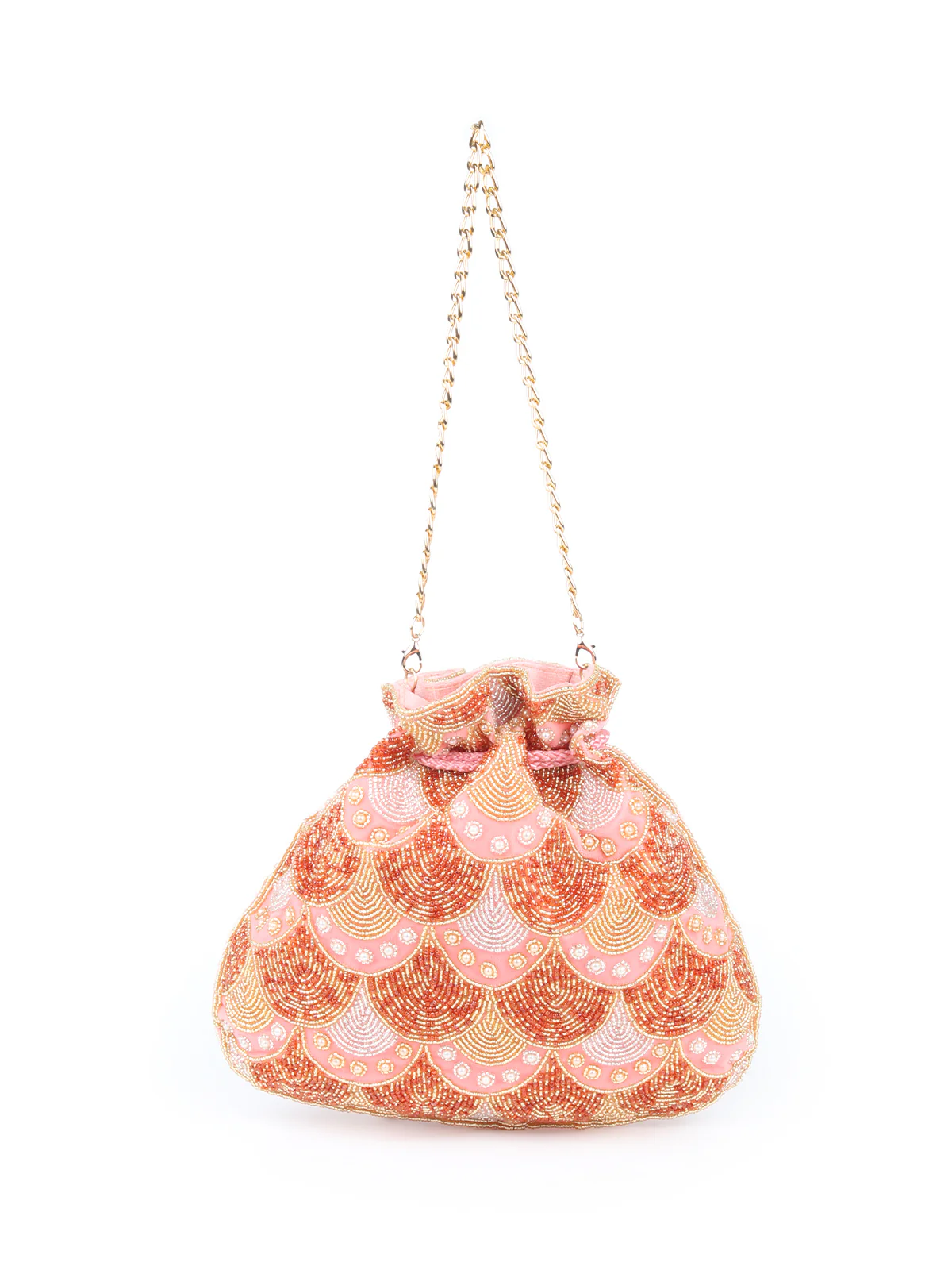 Odette Women Handmade Lilac Embellished Potli Bag - Image 5