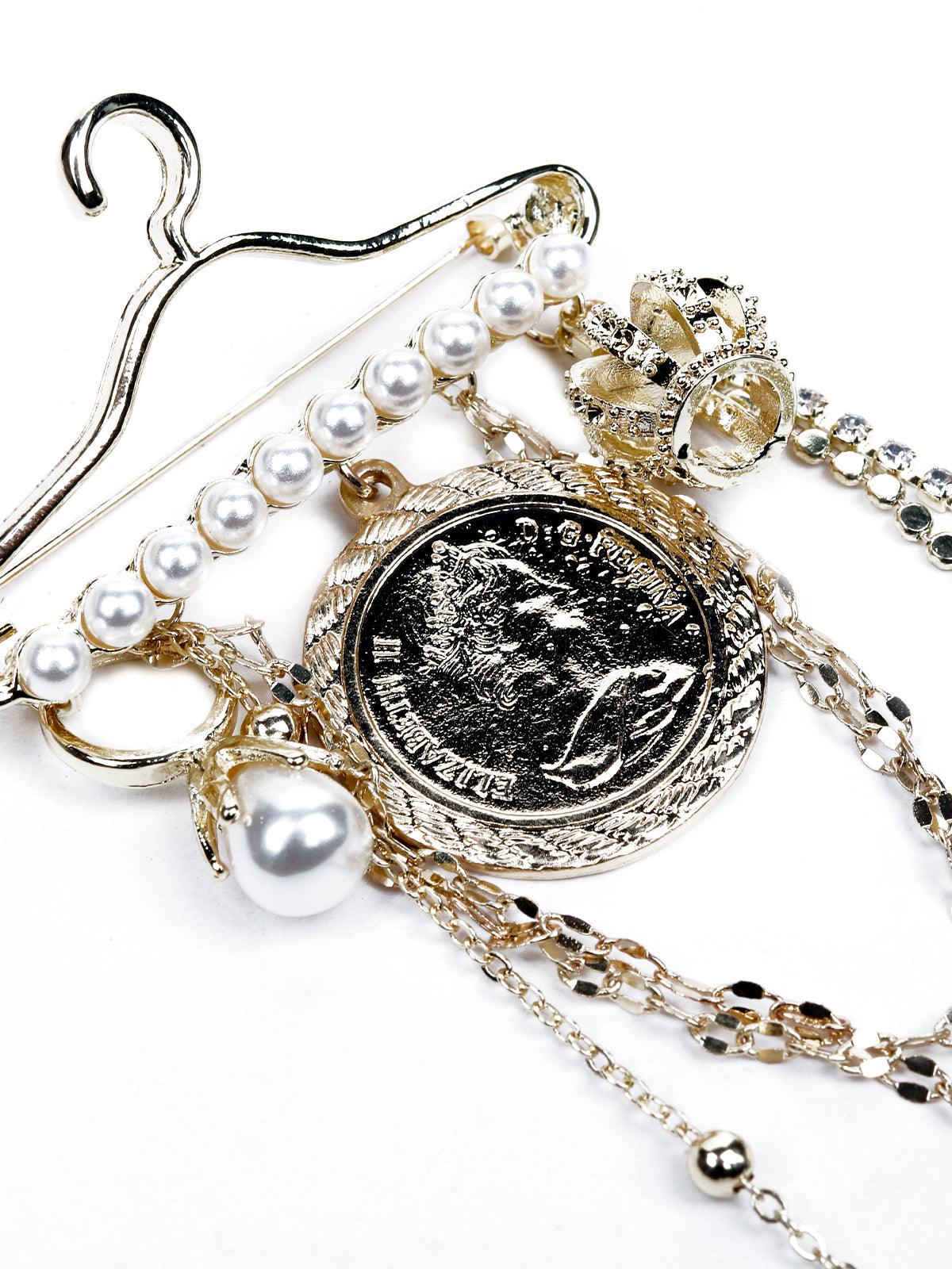 Odette Women Gold Metal Brooch - Image 5