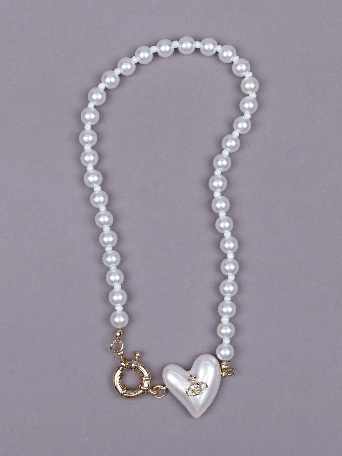 Odette Women Black Metal Pearl Necklace - Image 3