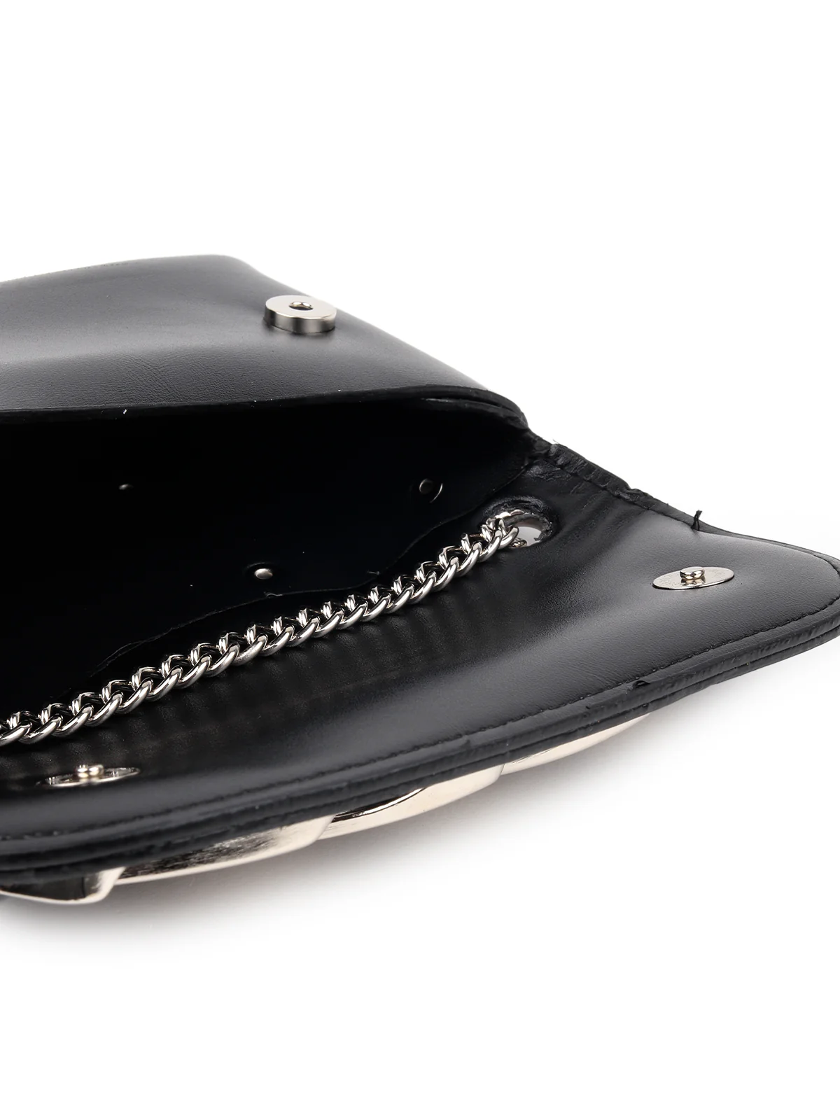 Odette Women Hi-Fashion Black Embellished Pouch Belt Bag - Image 6