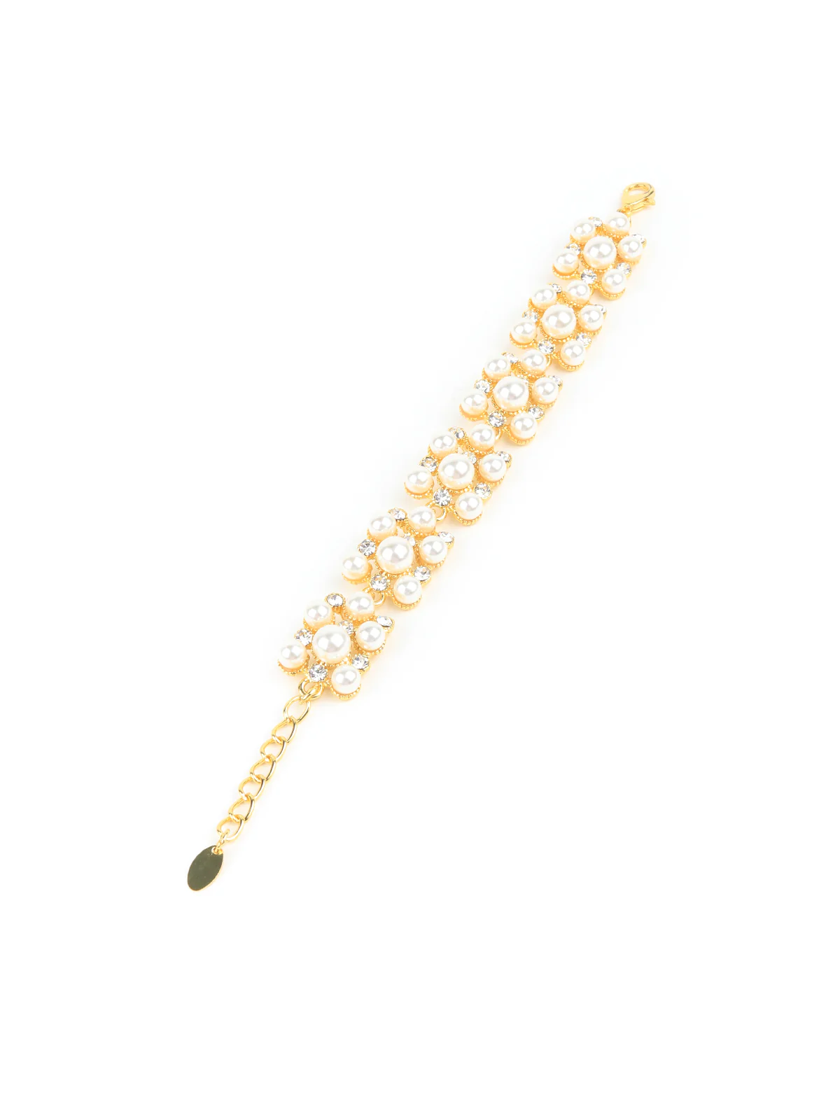 Odette Women White Metal Beaded Necklace Set - Image 5