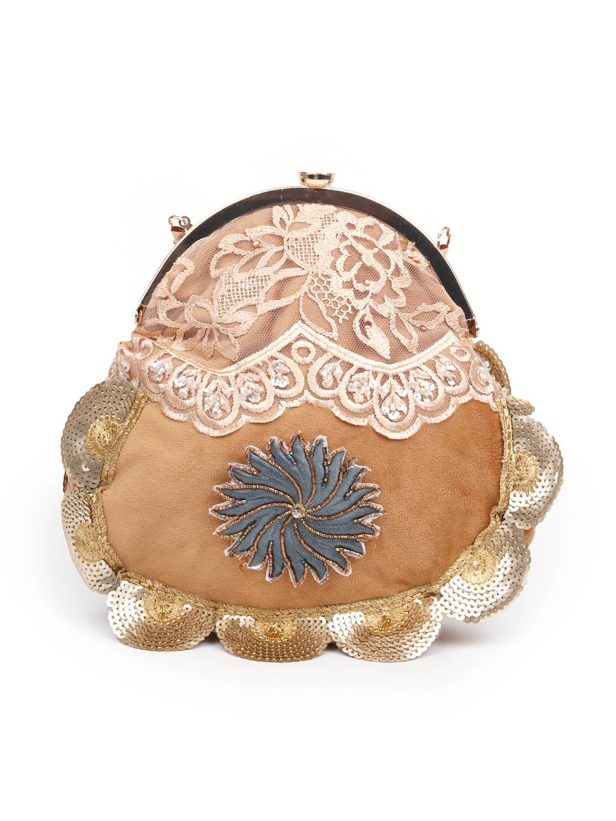Odette Women Impressive Beige Batua - Image 3