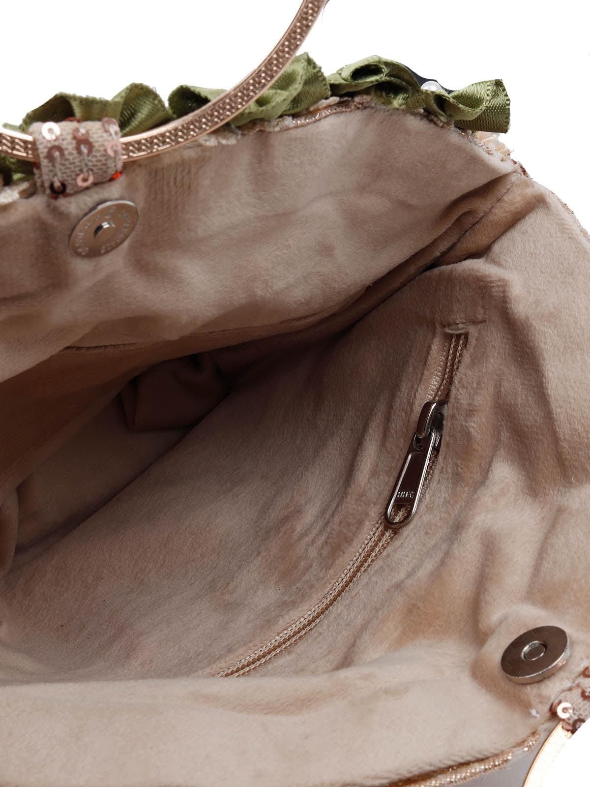 Odette Women Impressive Beige Embellished Clutch - Image 6
