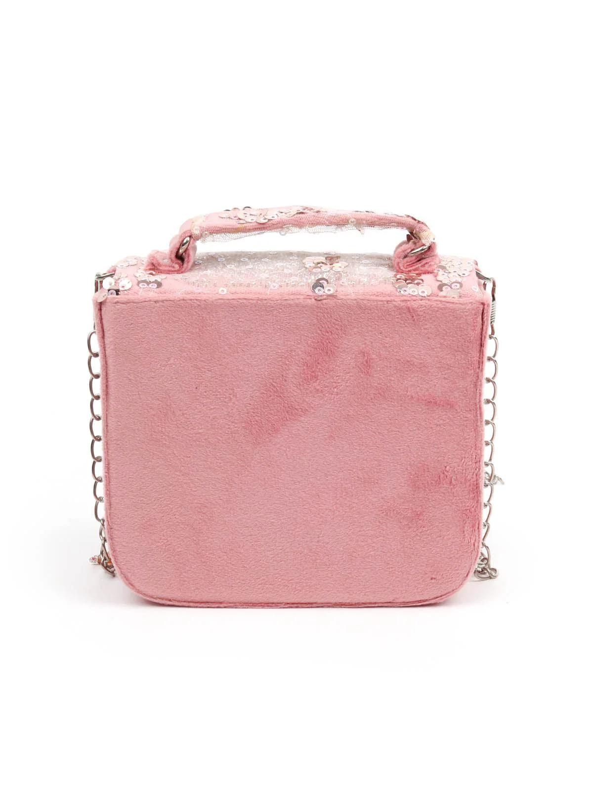 Odette Women Impressive Pink Embellished Clutch - Image 4