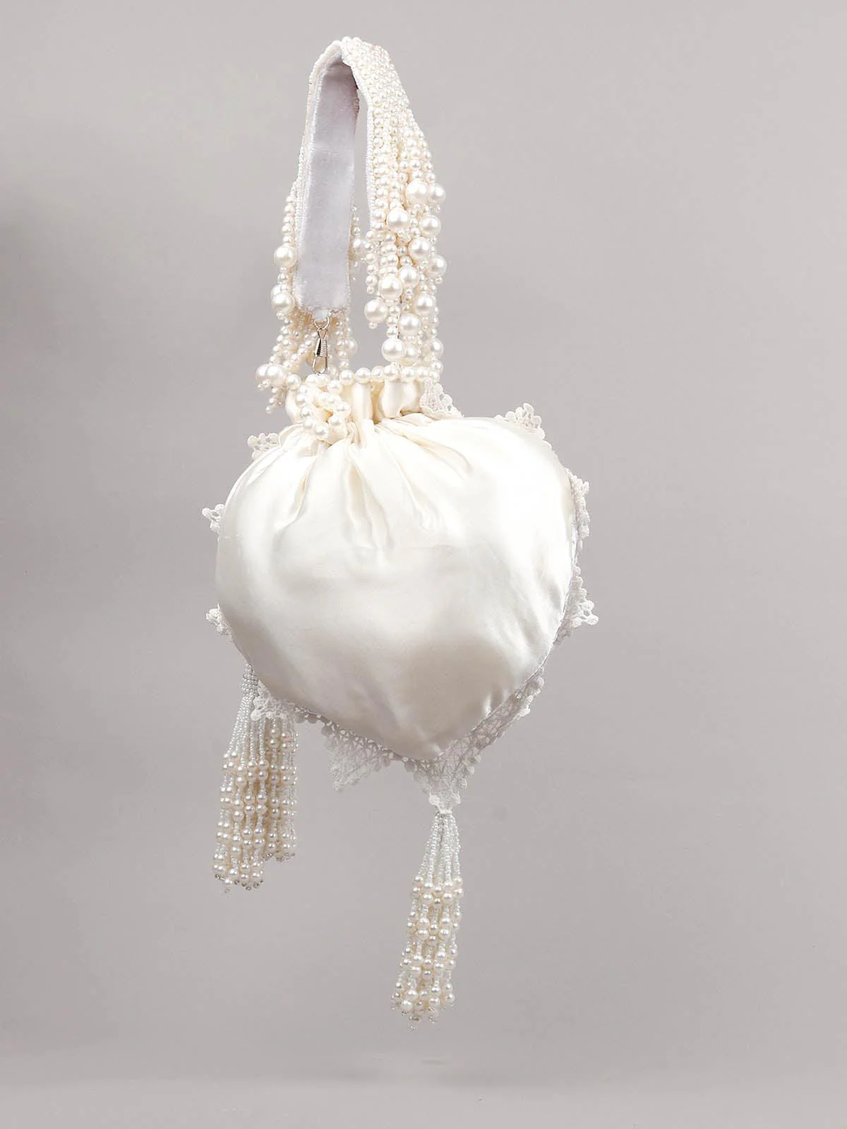 Odette Women Impressive White Embellished Potli Bag - Image 5