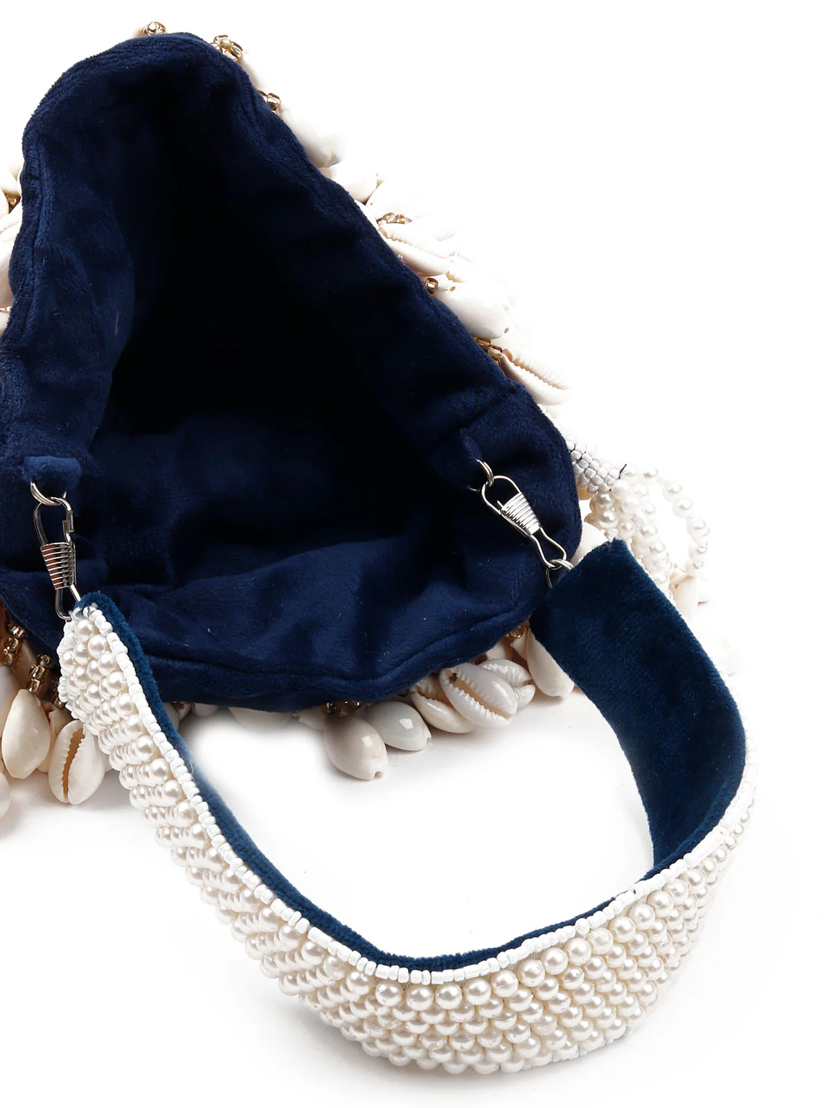 Odette Women Indigo Embellished Potli Bag - Image 7