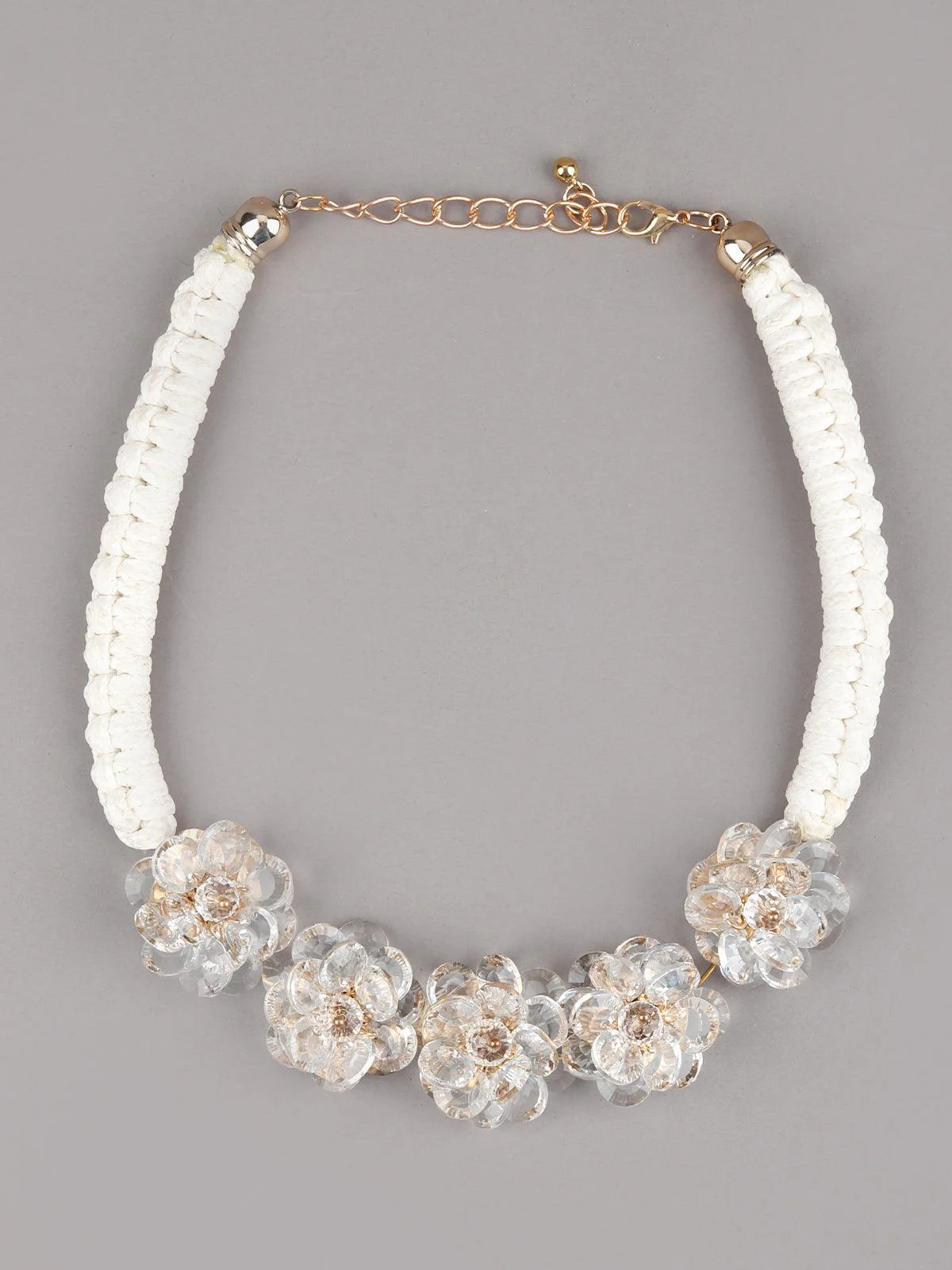 Odette Women Iris Pretty Floral Statement Neckpiece - Image 3