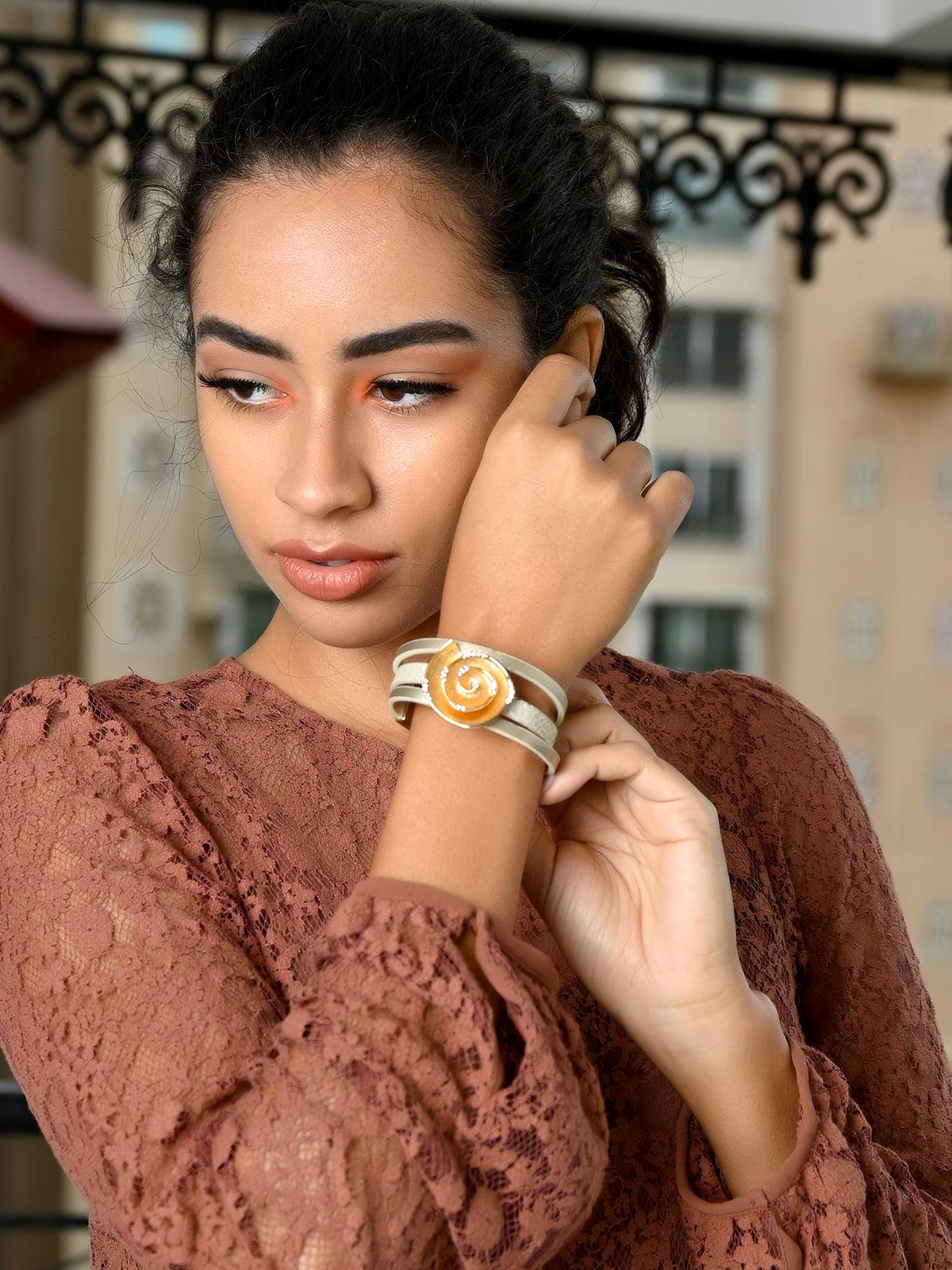 Odette Women Lvory Metal Bracelet