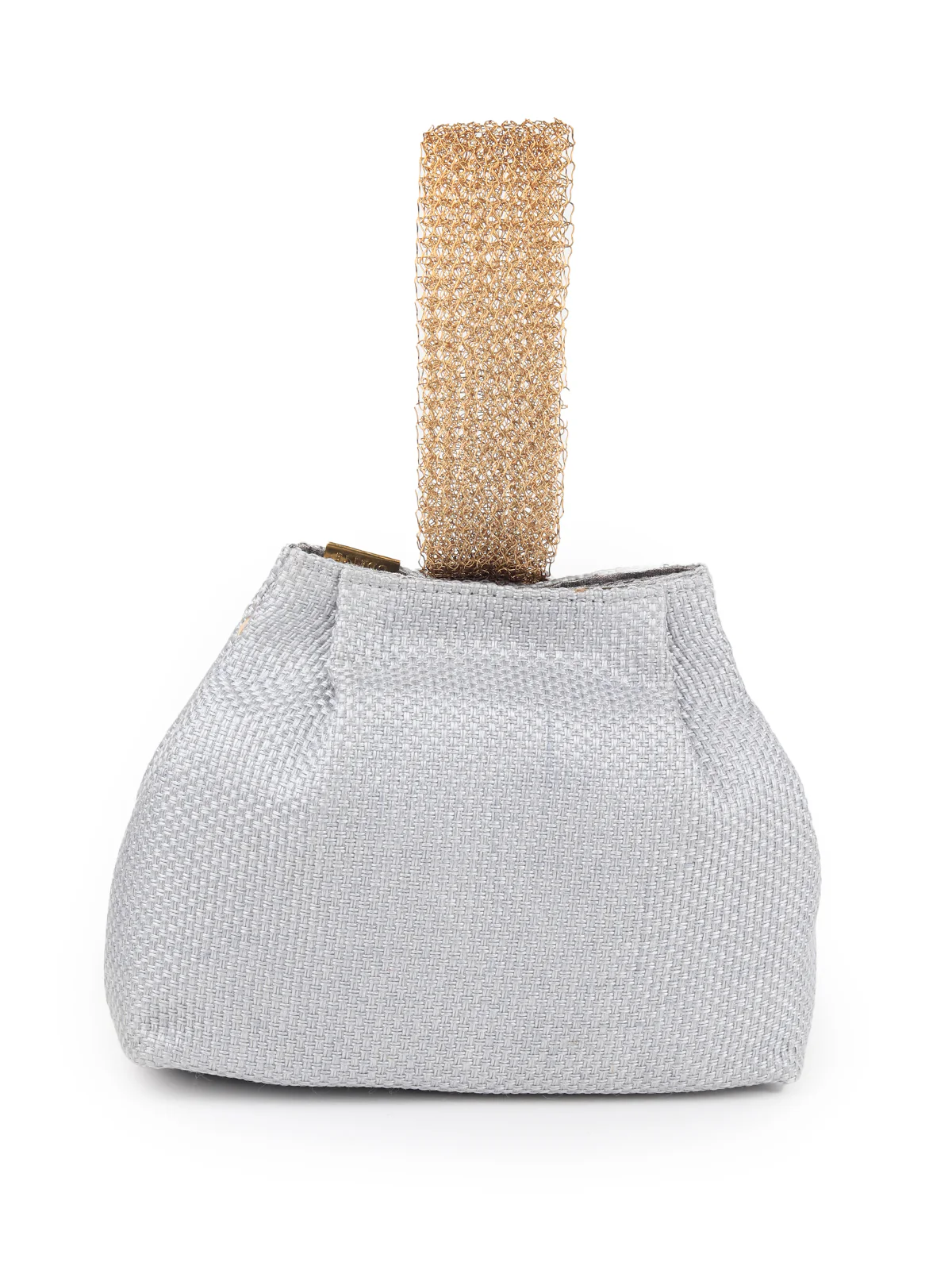 Odette Women Silver Jute Batuwa With Centre Strap - Image 5
