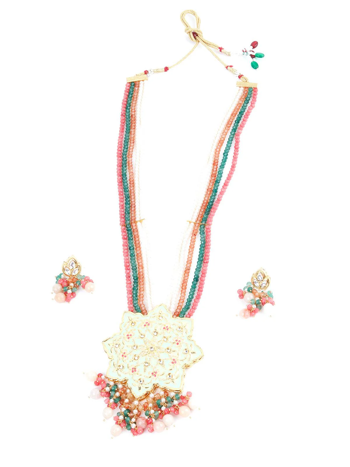 Odette Women Kalina Pistachio Necklace Set - Image 3
