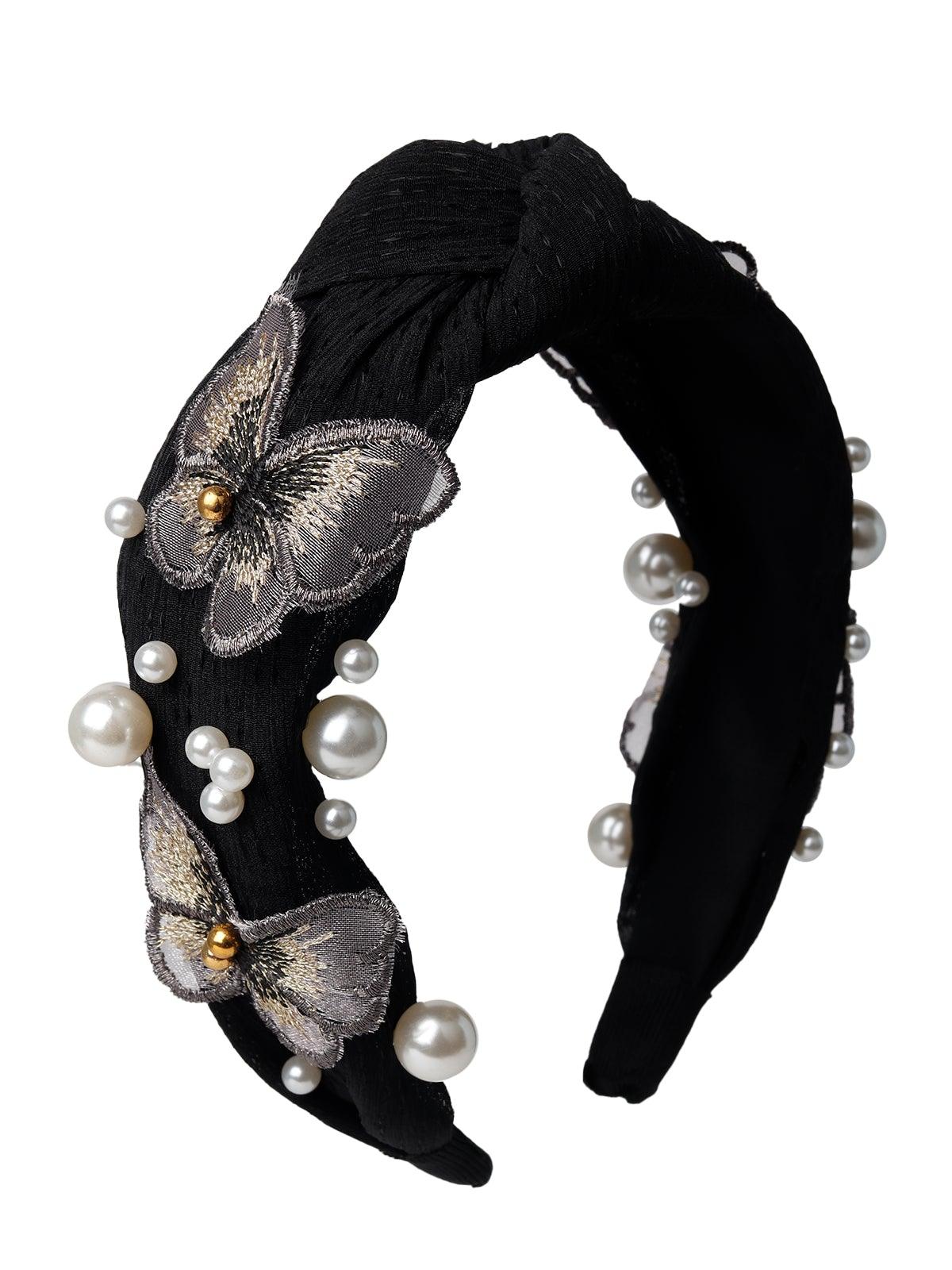 Odette Women Black Rhinestones Hairband - Image 4