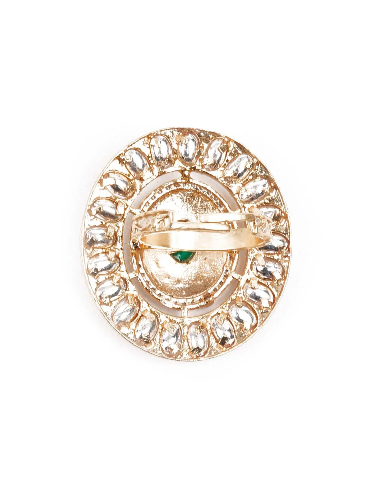 Odette Women Kundan Embellished Finger Ring - Image 5
