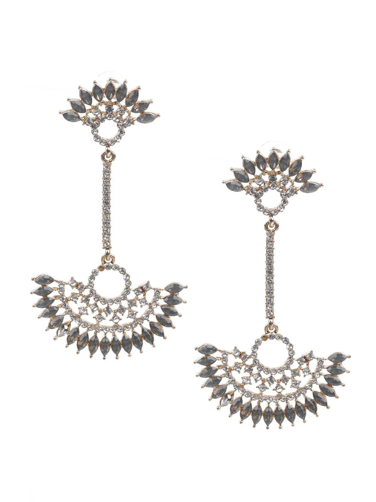 Odette Women Kundan Studded Dangle Earrings