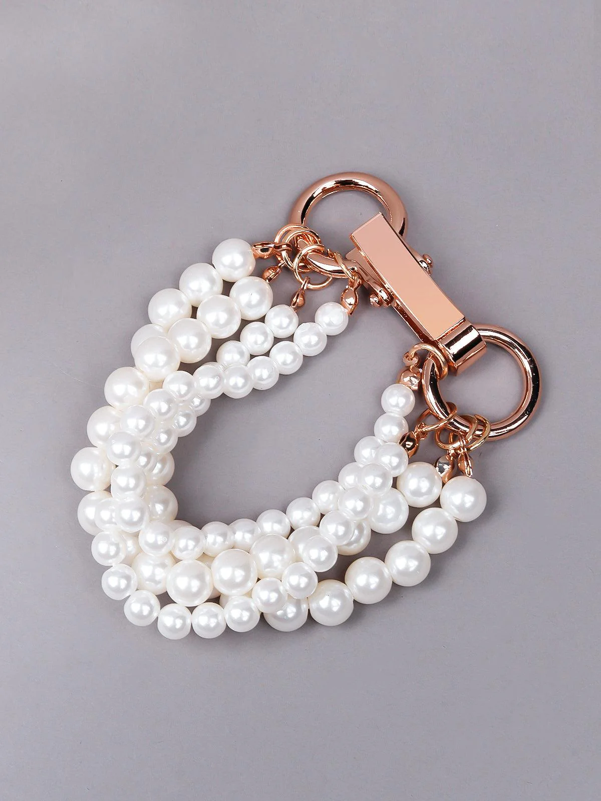Odette Women White Metal Pearl Bracelet - Image 4