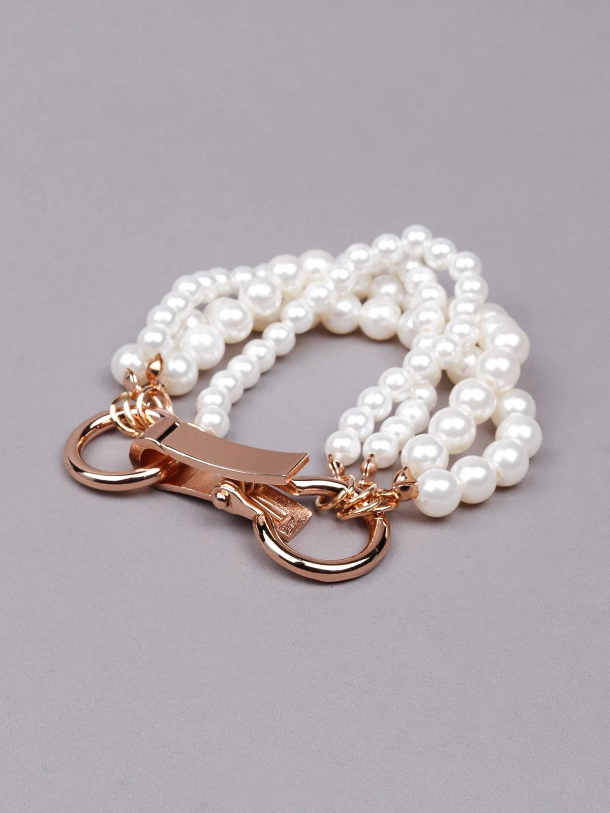 Odette Women White Metal Pearl Bracelet - Image 6