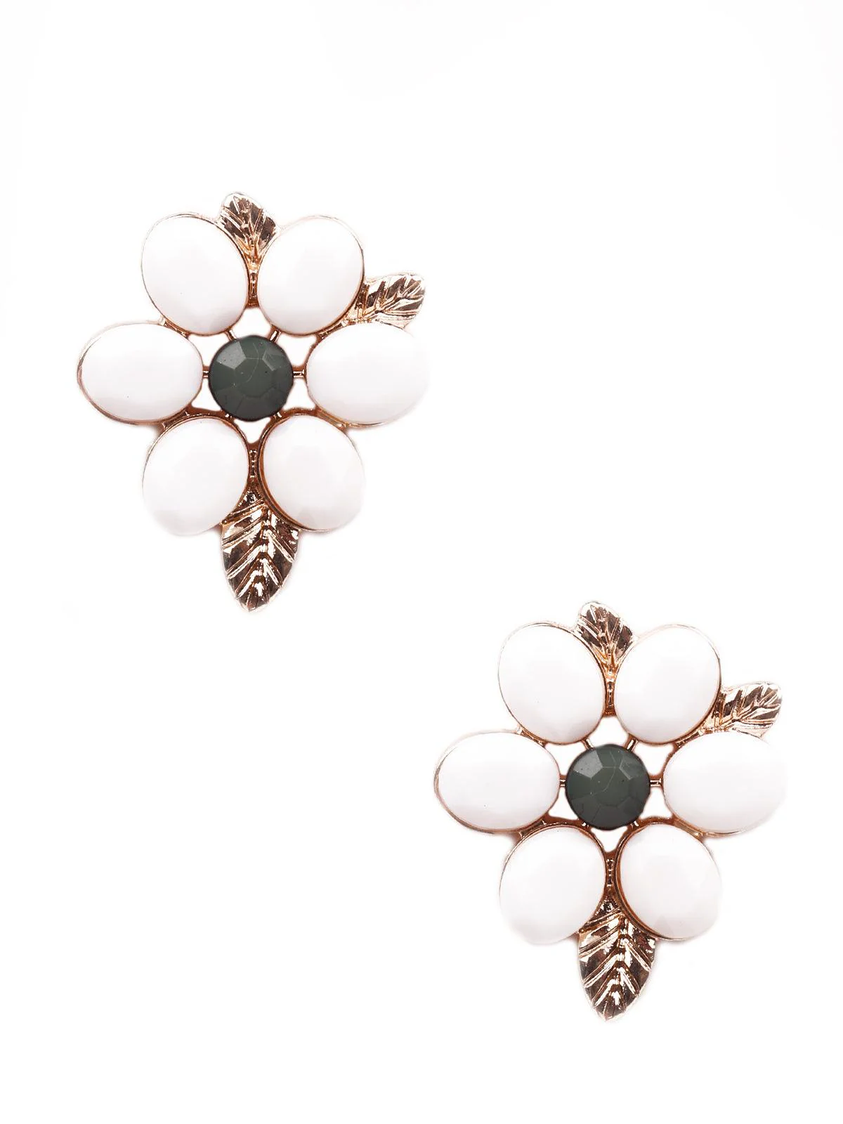 Odette Women White Statement Earrings - Image 3
