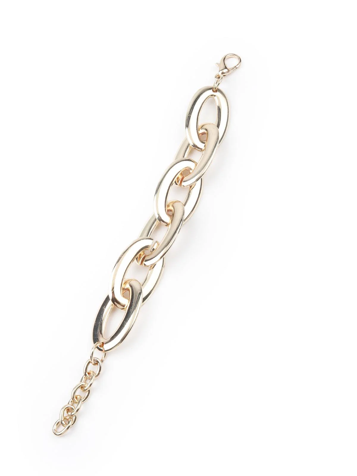 Odette Women Light Gold Chain Linked Bracelet - Image 5