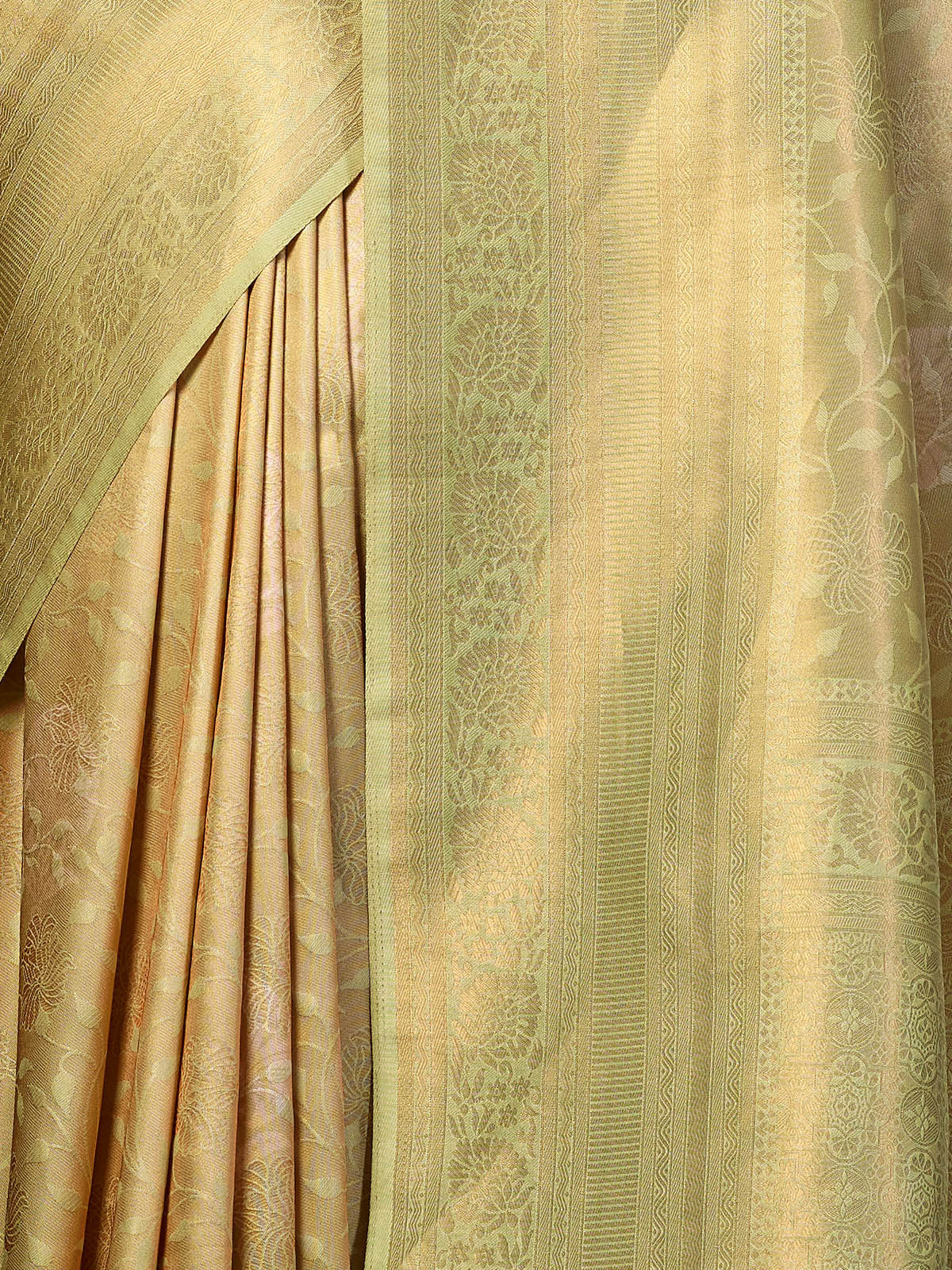 Odette Women Light Green Silk Blend Woven Saree With Unstitched Blouse - Image 4