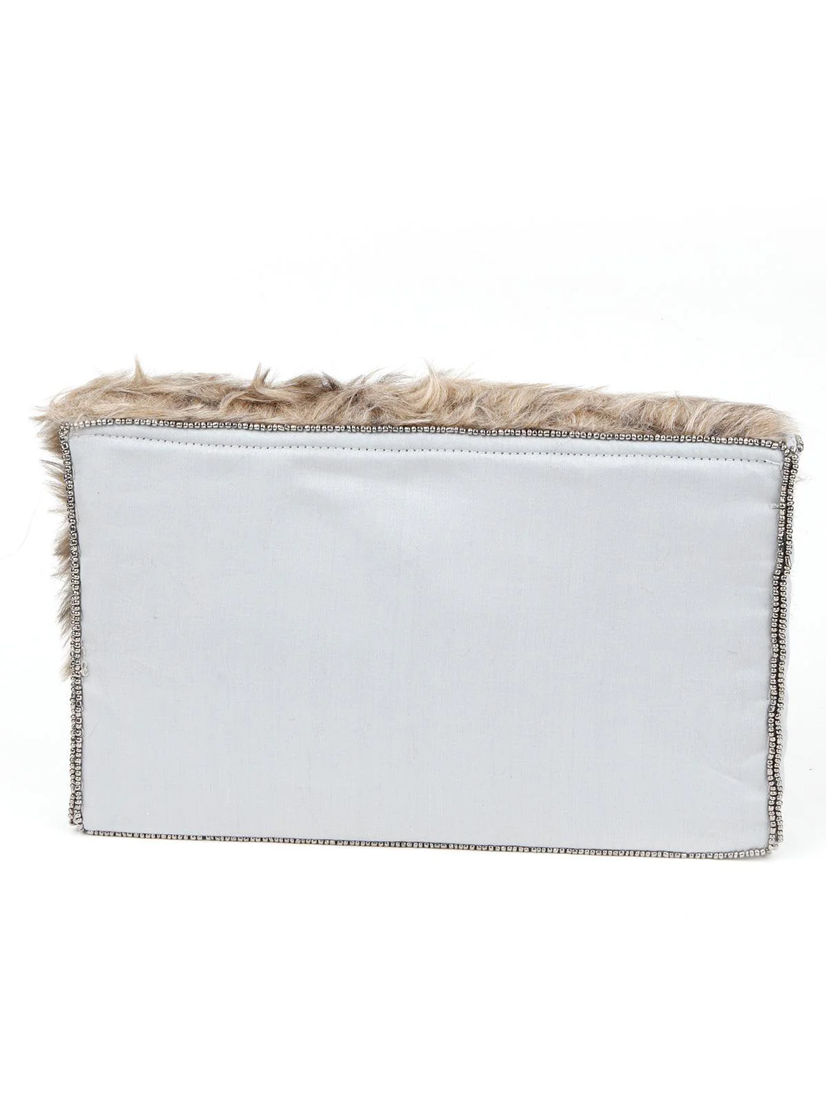 Odette Women Light Grey Feather Sling Bag - Image 6