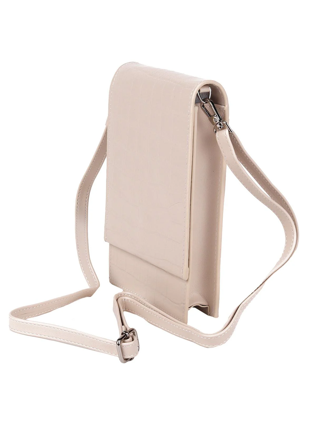 Odette Light Pink Rectangular Sling Bag For Women - Image 4