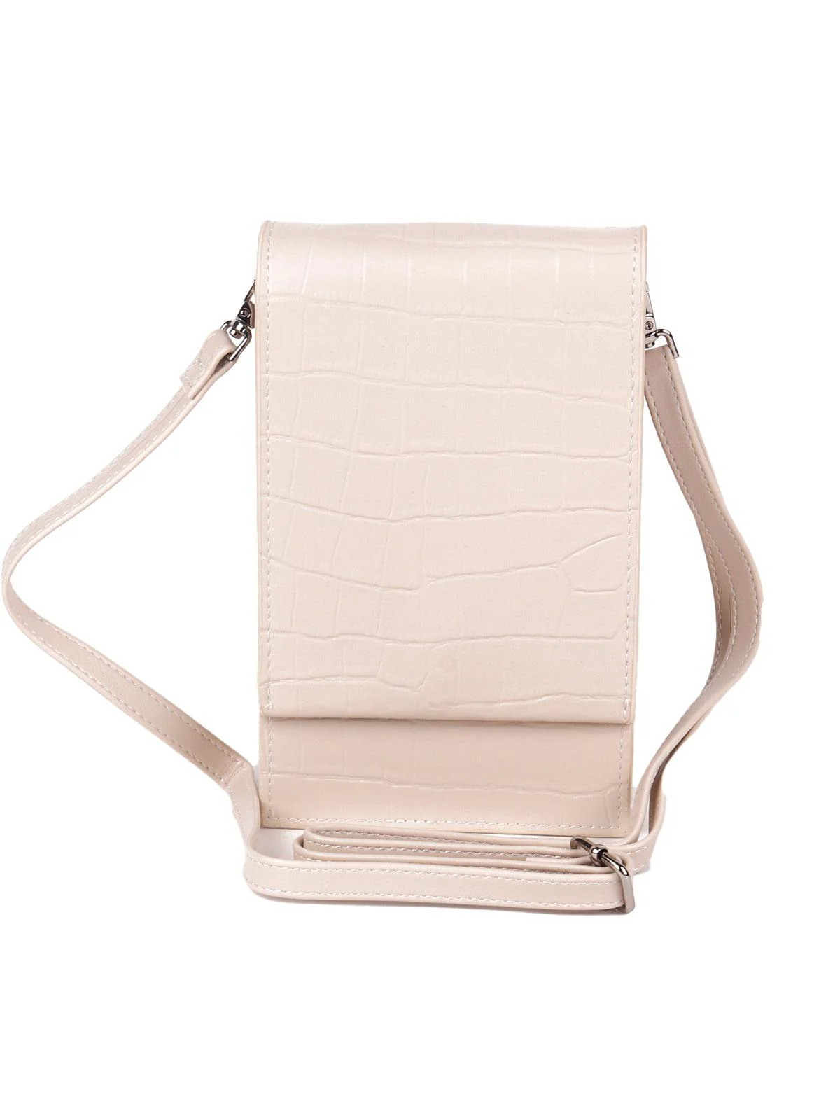 Odette Light Pink Rectangular Sling Bag For Women - Image 5