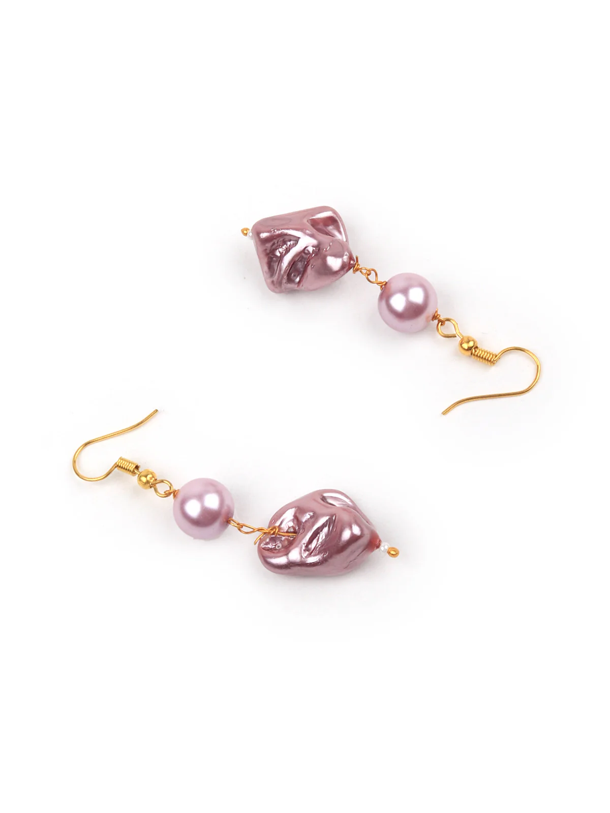 Odette Women Lilac And Grey Beaded Long Necklace - Image 6